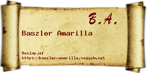 Baszler Amarilla névjegykártya